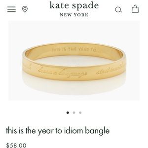Kate Spade This is the Year To.. gold bangle
